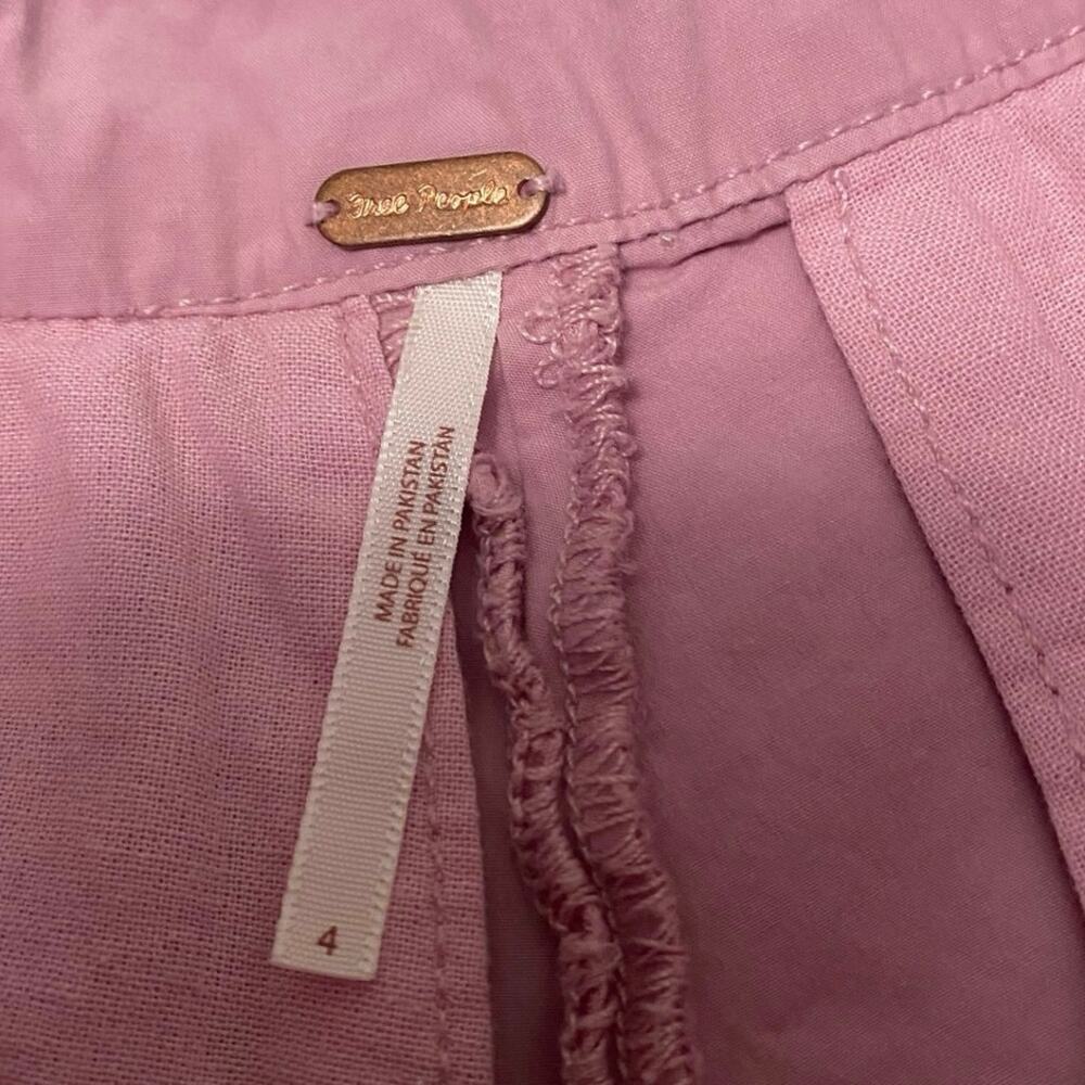 Free People Pink Wide-Leg Cotton Pants - Picture 8 of 9